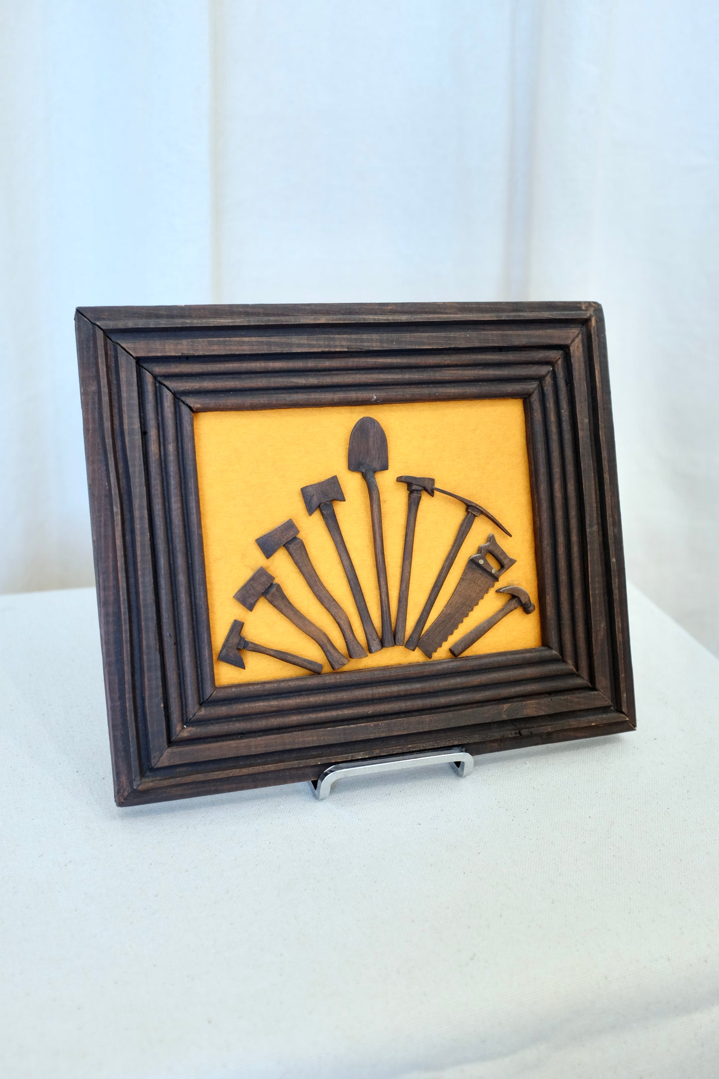 Framed Folk Art Mini Hand Tools