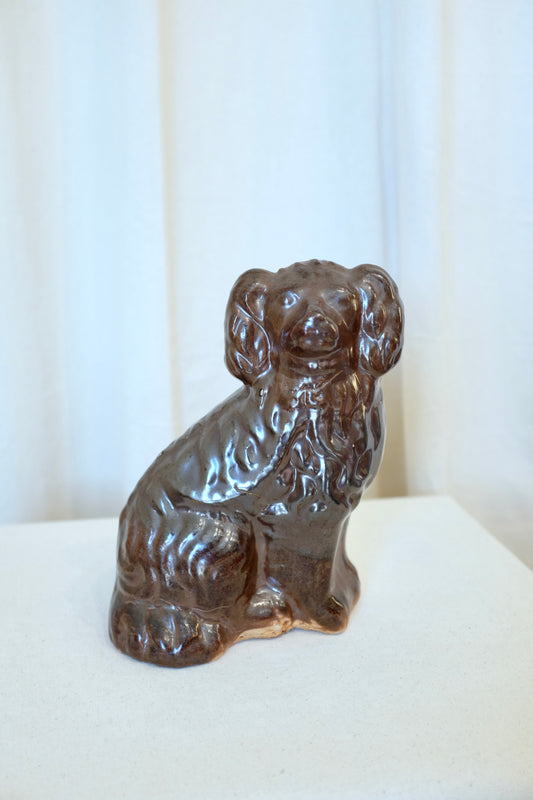 Glazed Ceramic Spaniel, late 1800s