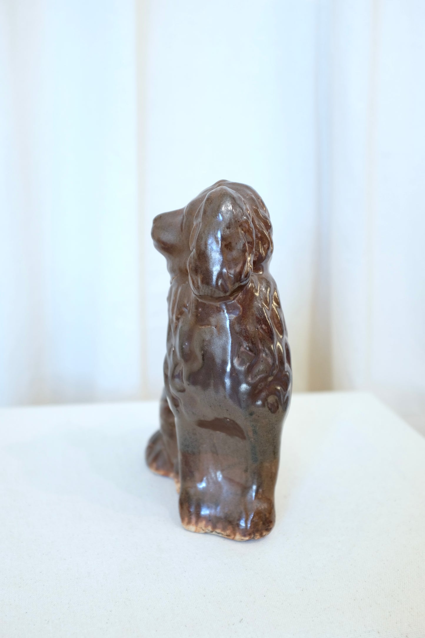 Glazed Ceramic Spaniel, late 1800s