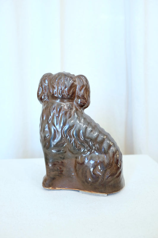 Glazed Ceramic Spaniel, late 1800s