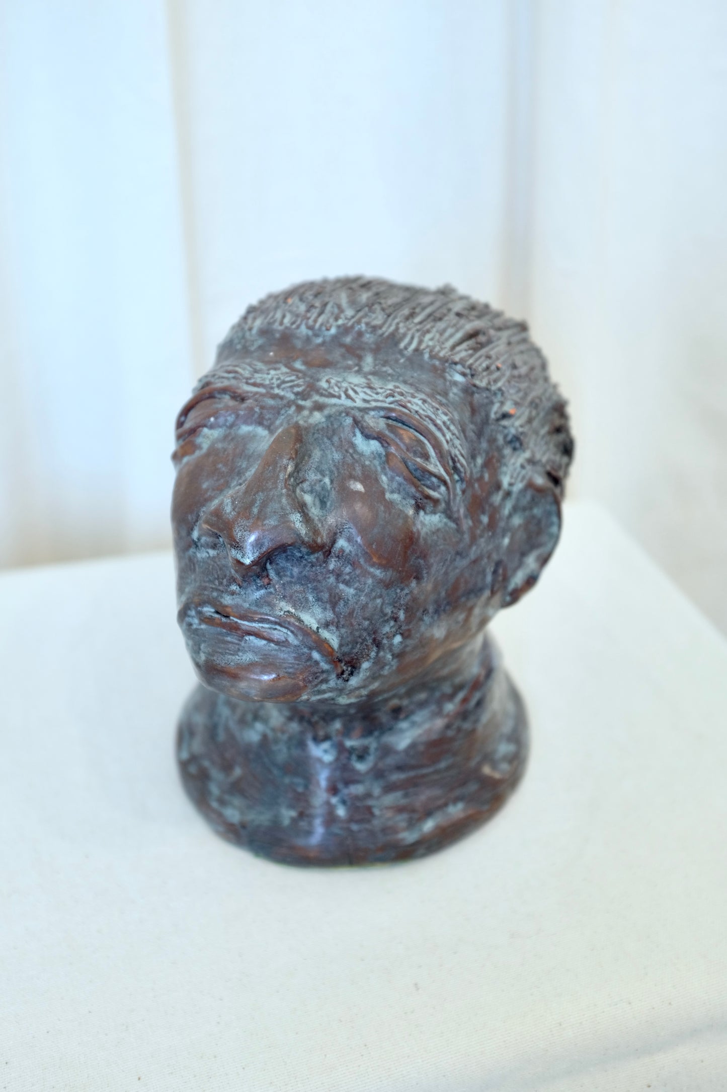 Glazed Terracotta Female Bust, Kirsten Wilbur