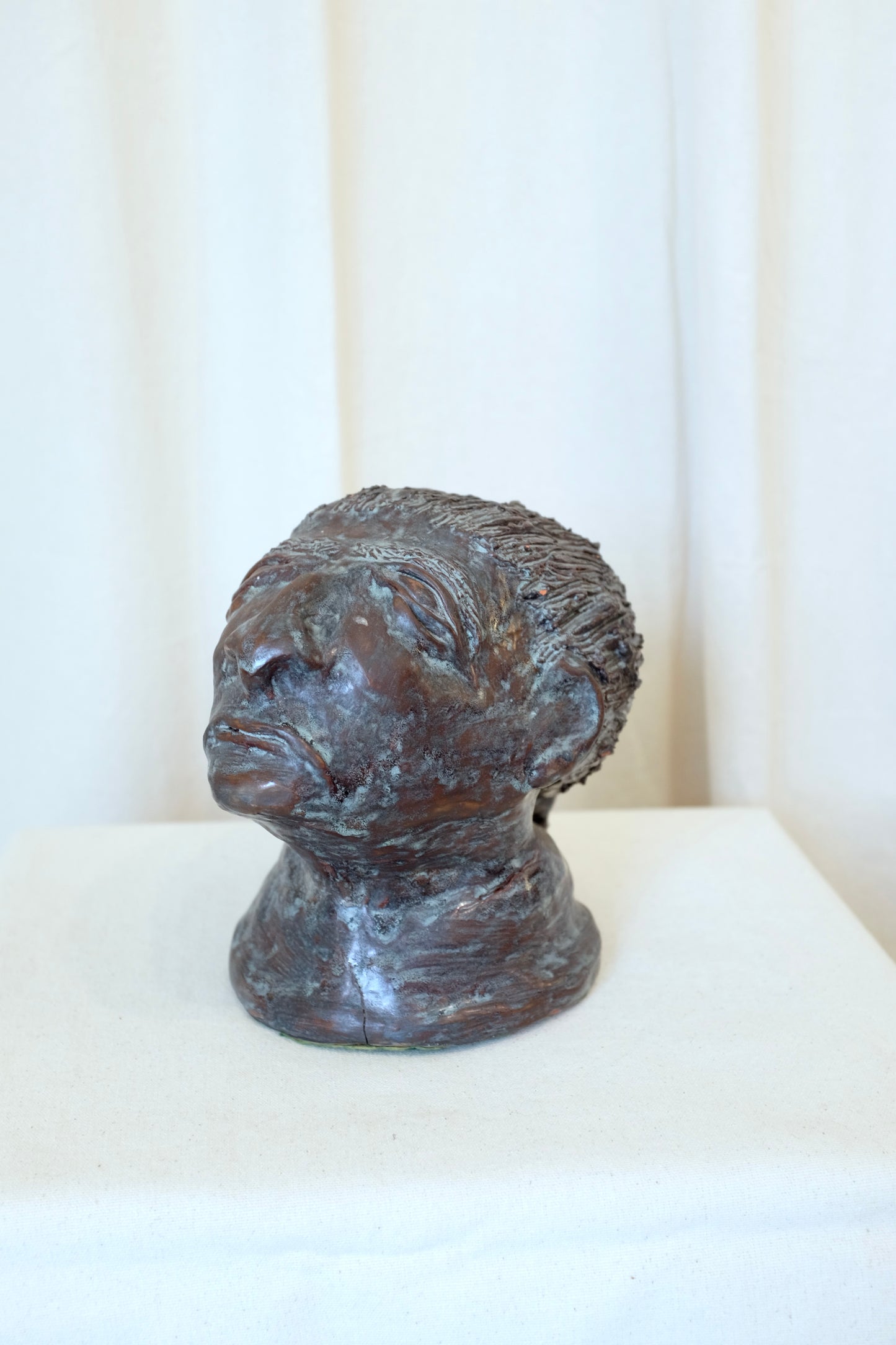 Glazed Terracotta Female Bust, Kirsten Wilbur