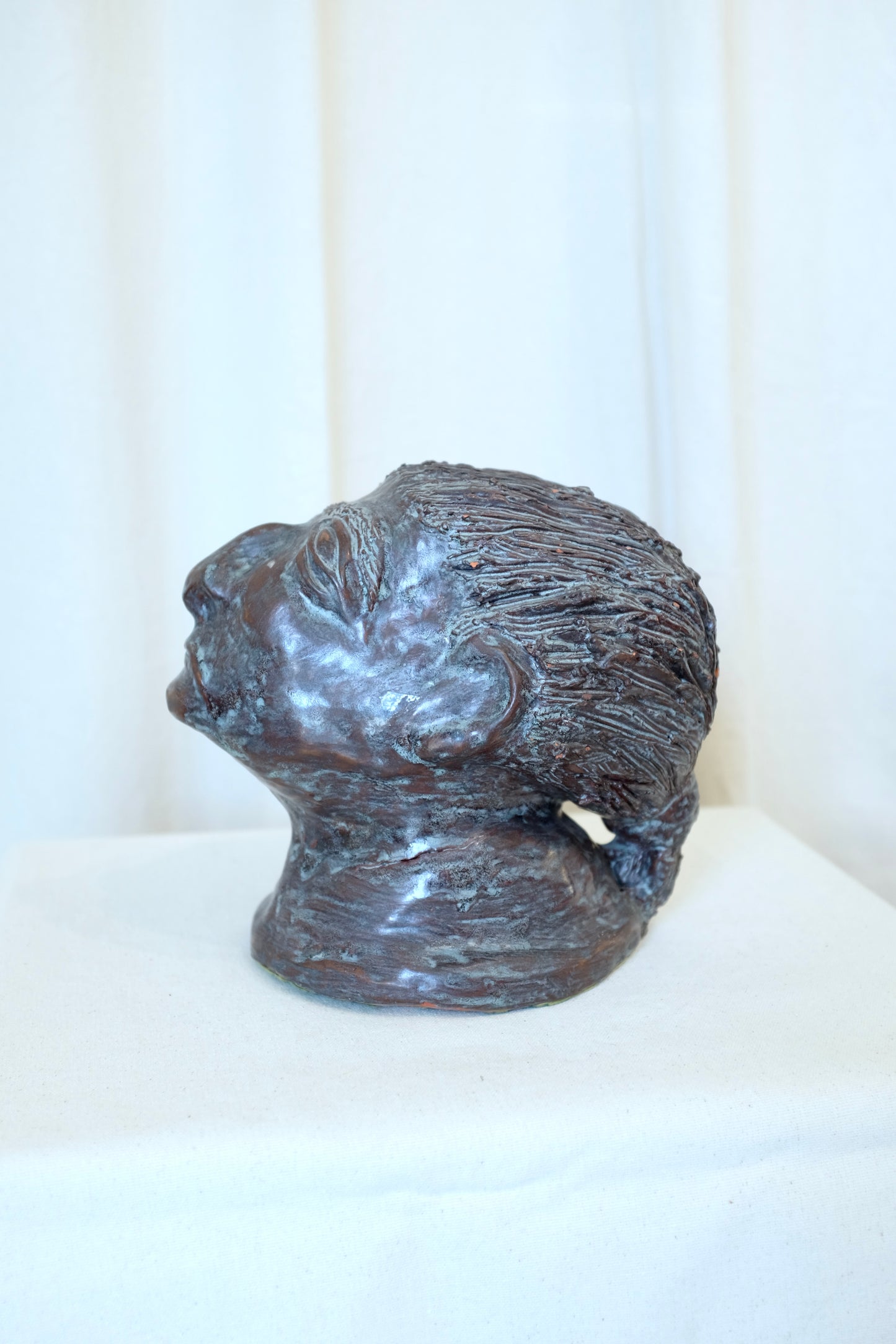 Glazed Terracotta Female Bust, Kirsten Wilbur