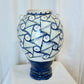 Large Blue and White Handmade Ceramic Vase