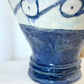 Large Blue and White Handmade Ceramic Vase