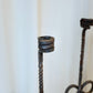 Wrought Iron Coiled Candlesticks, Pair
