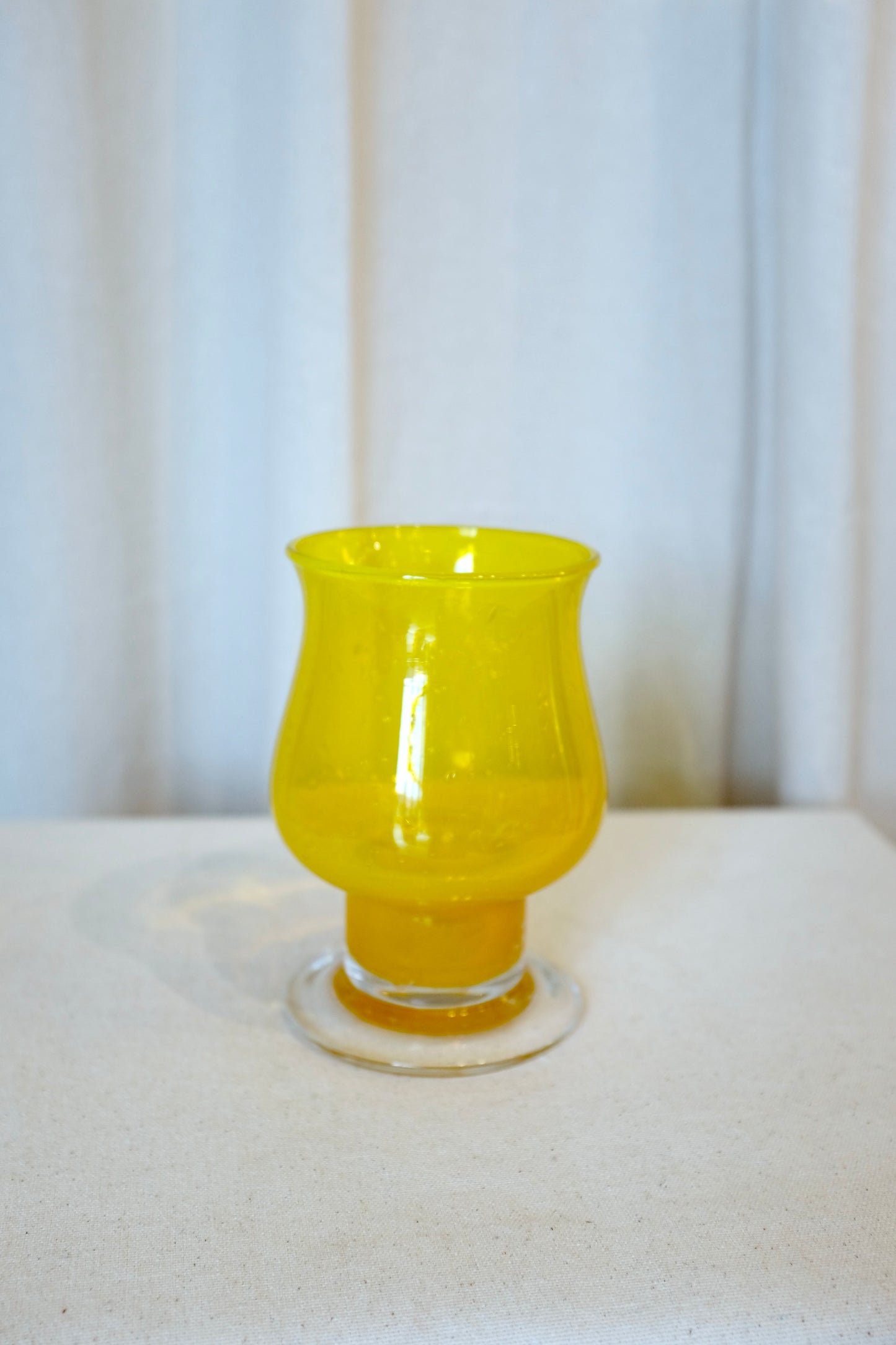 Vetri Yellow Glass Hurricane