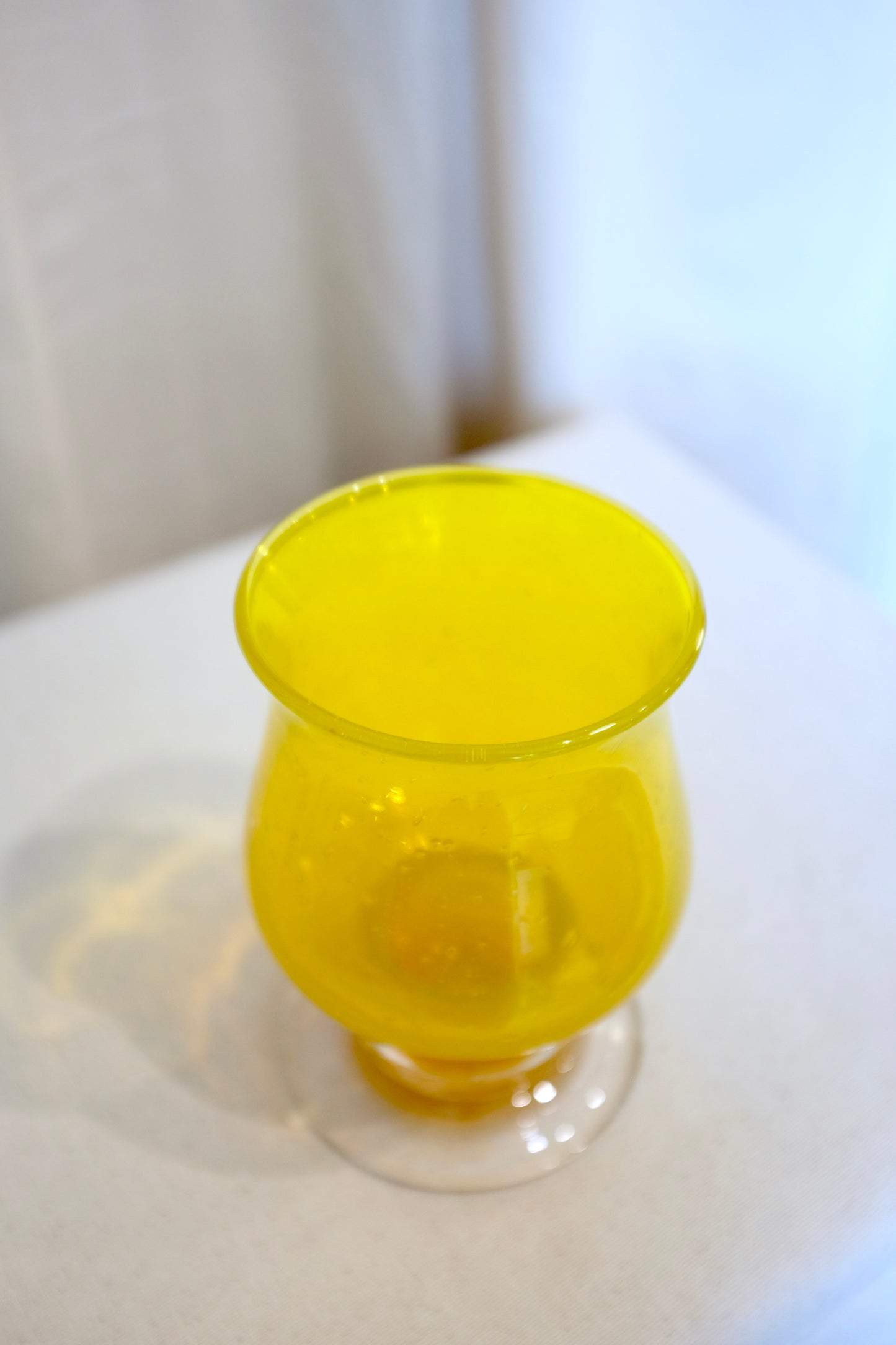 Vetri Yellow Glass Hurricane