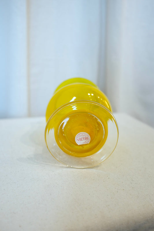 Vetri Yellow Glass Hurricane