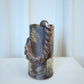 Japanese Ceramic Vase with Twisted Handle