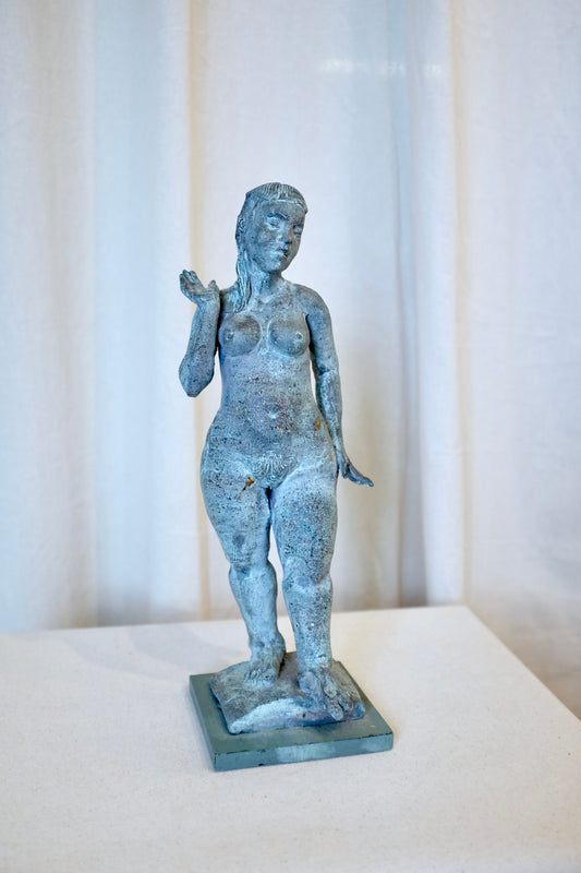 Standing Nude Ceramic Sculpture, Gustaf Miller