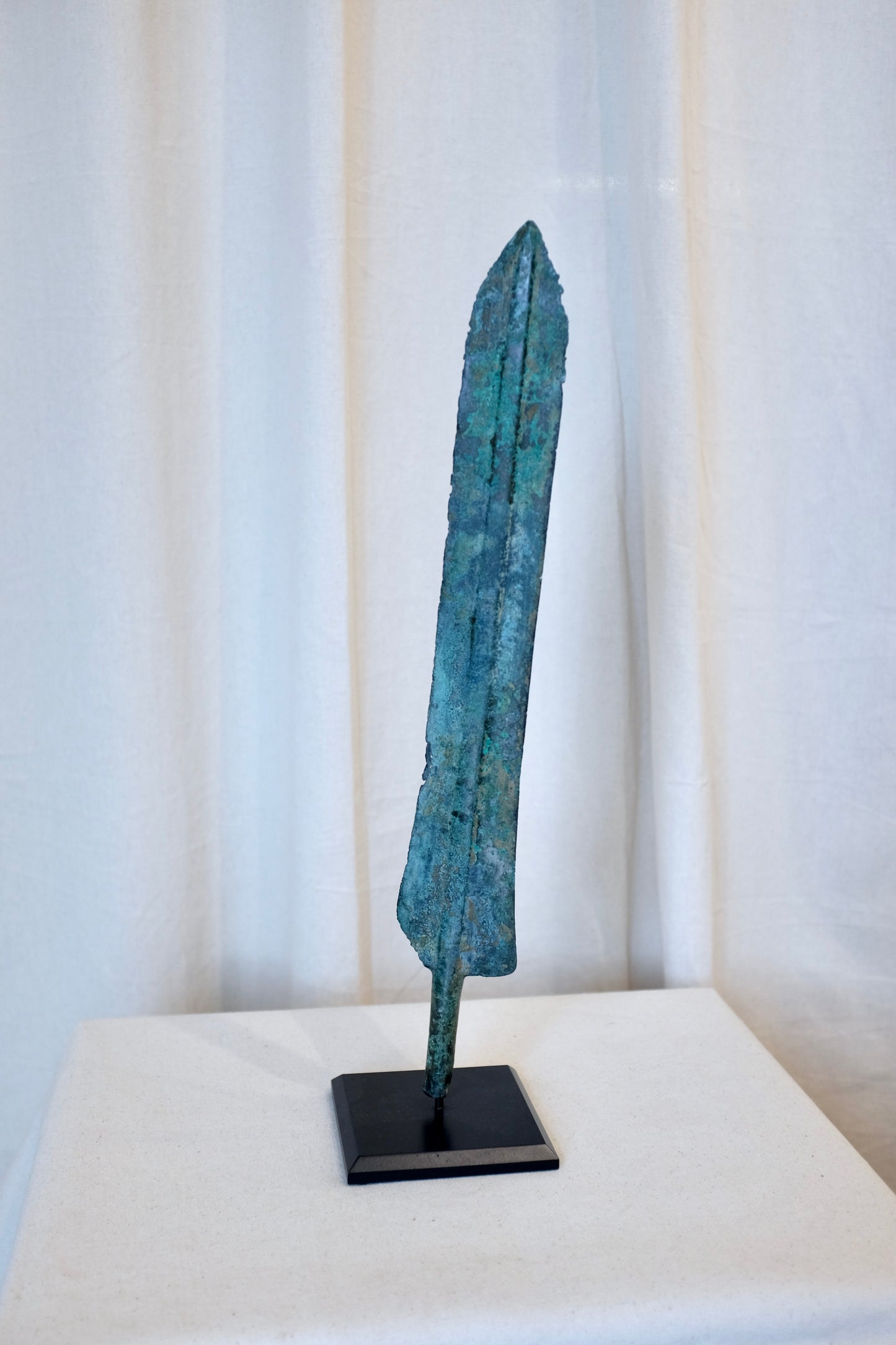 Ancient Bronze Blade on Stand, Luristan