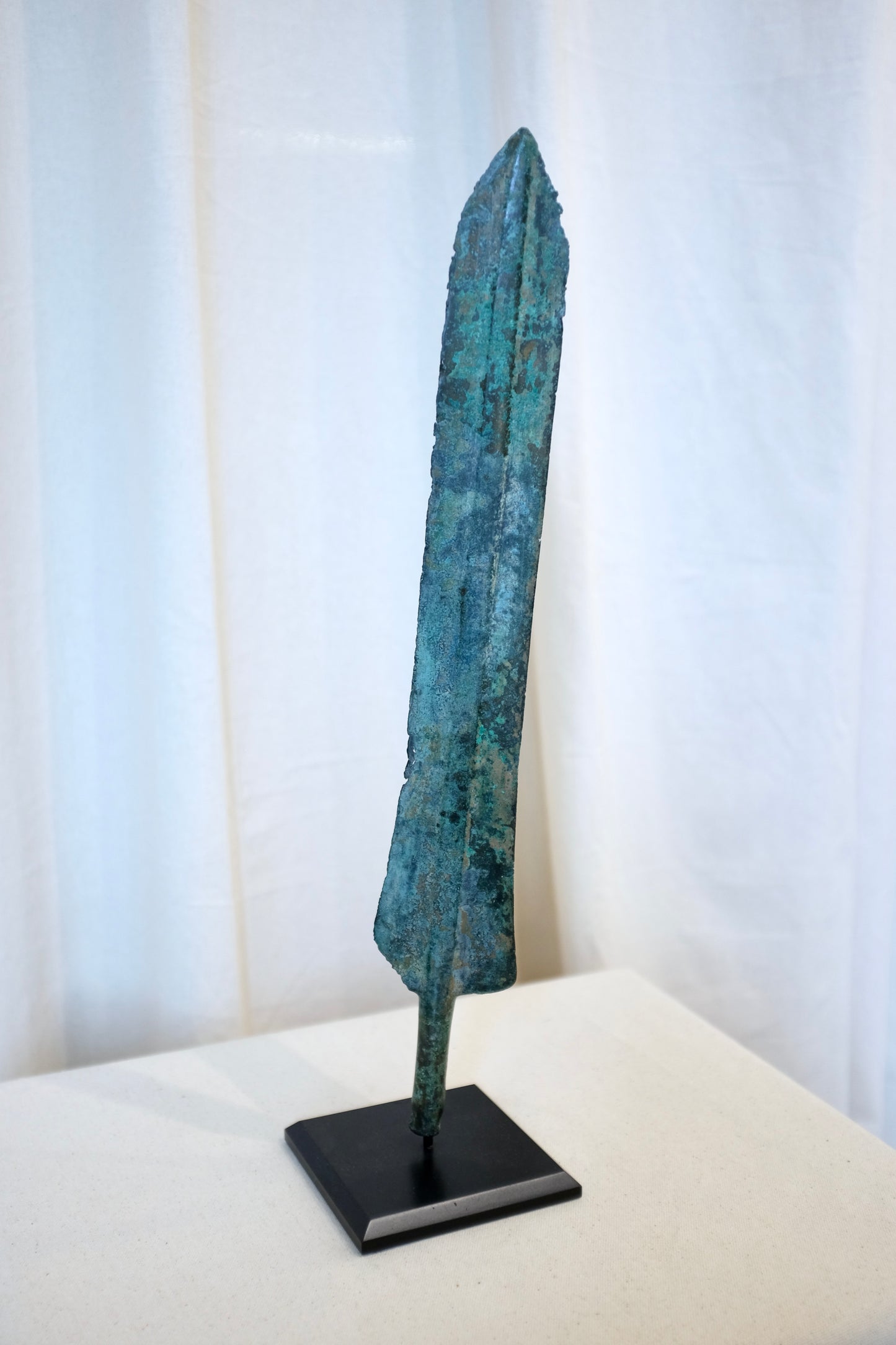 Ancient Bronze Blade on Stand, Luristan