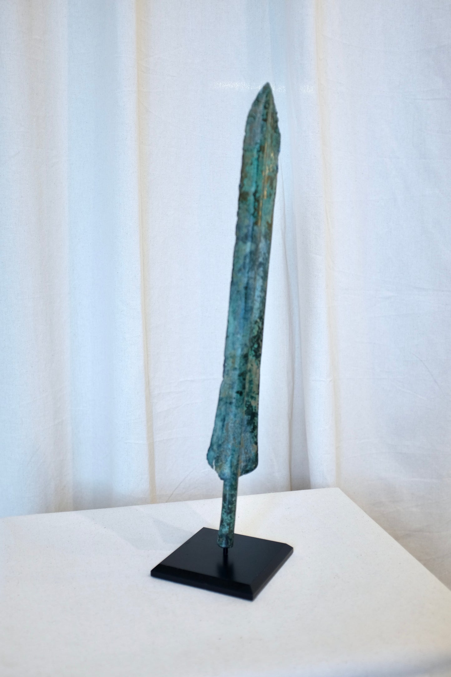 Ancient Bronze Blade on Stand, Luristan
