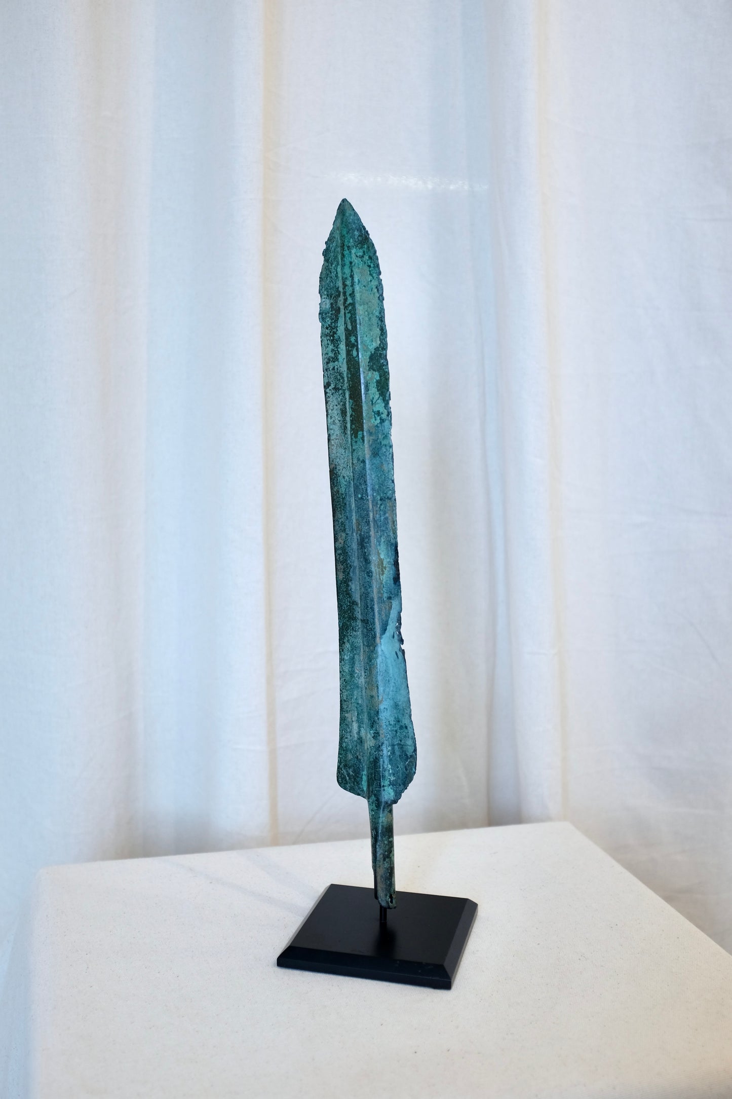Ancient Bronze Blade on Stand, Luristan