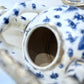 Chinese Blue & White Porcelain Teapot with Silvered Metal Accents, 12.5"h