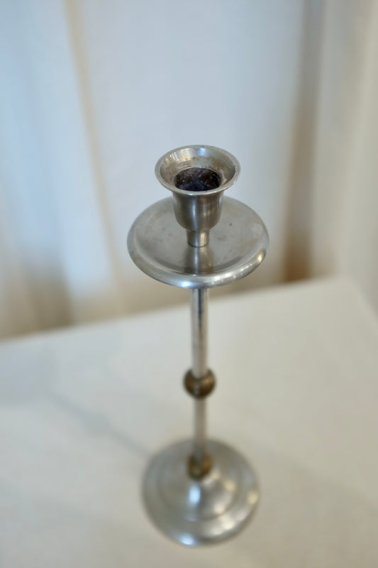 Mixed Metal Ball and Stick Candlestick