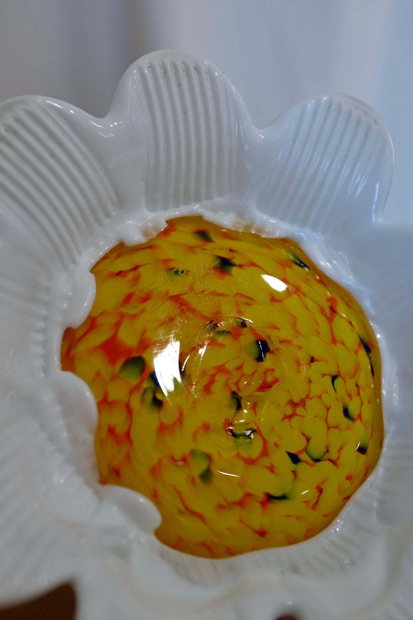 Tall Orange Murano Glass Vase, Barovier & Toso