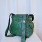 Green Backpack with Frogs, Paper Mache Sculpture