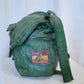 Green Backpack with Frogs, Paper Mache Sculpture