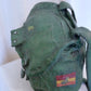 Green Backpack with Frogs, Paper Mache Sculpture