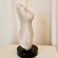 Marble Abstract Female Torso Bust on Base, Barbara Ross Grossman