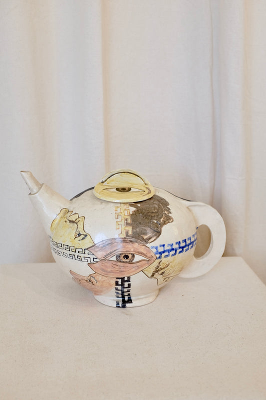 Art Pottery Teapot with Eye and Face, Marilyn Andrews
