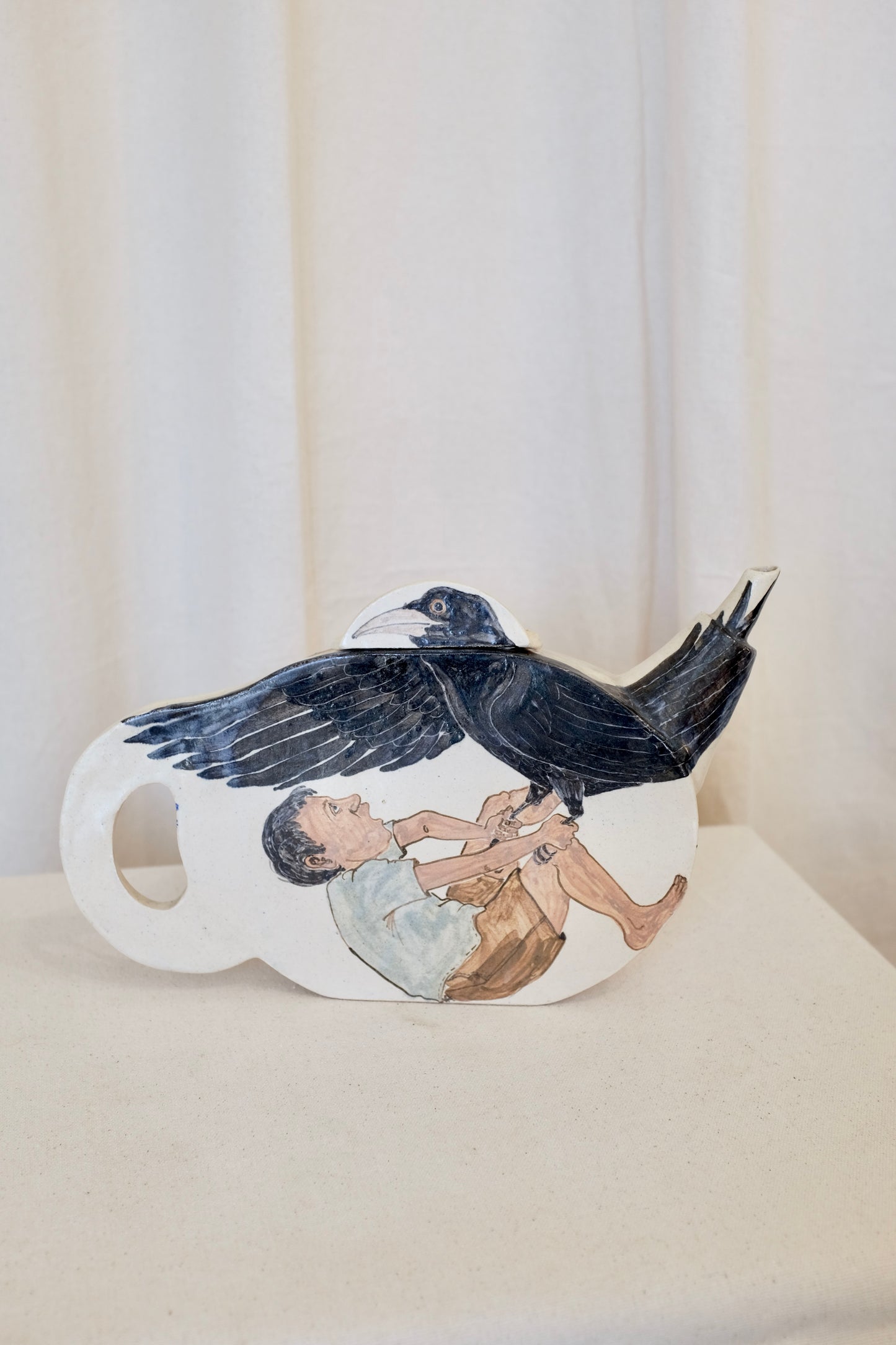 Art Pottery Teapot with Eye and Face, Marilyn Andrews