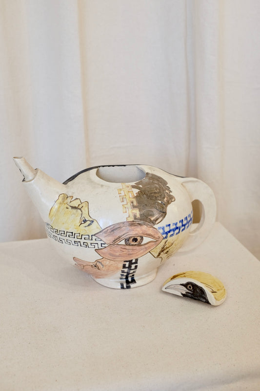 Art Pottery Teapot with Eye and Face, Marilyn Andrews