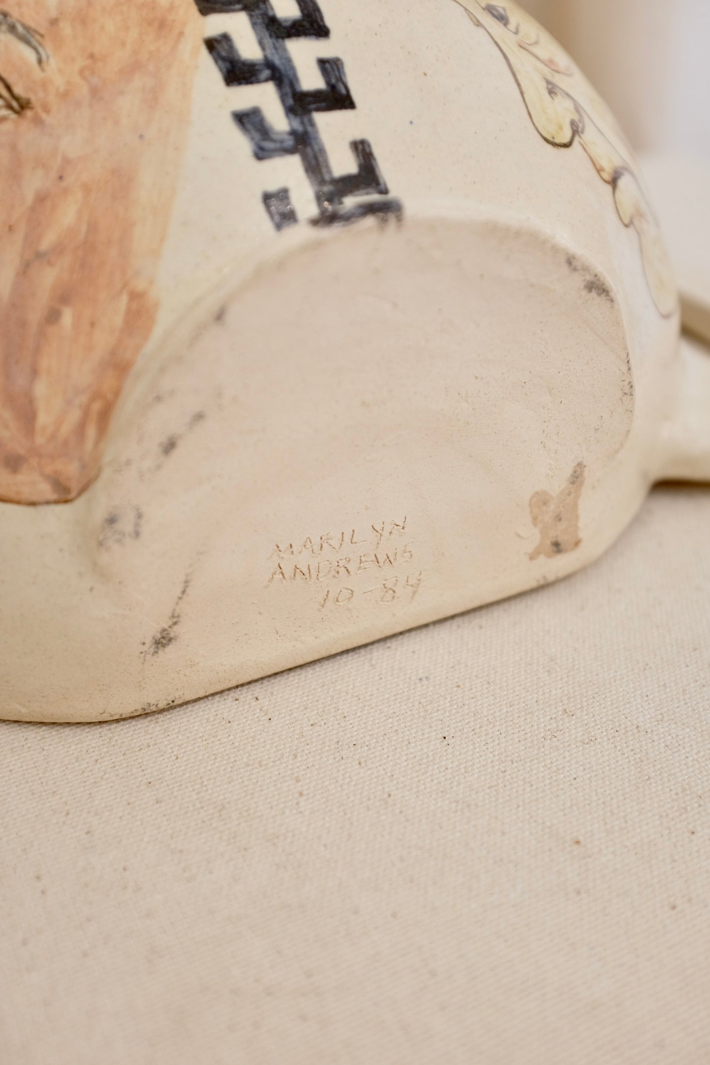 Art Pottery Teapot with Eye and Face, Marilyn Andrews