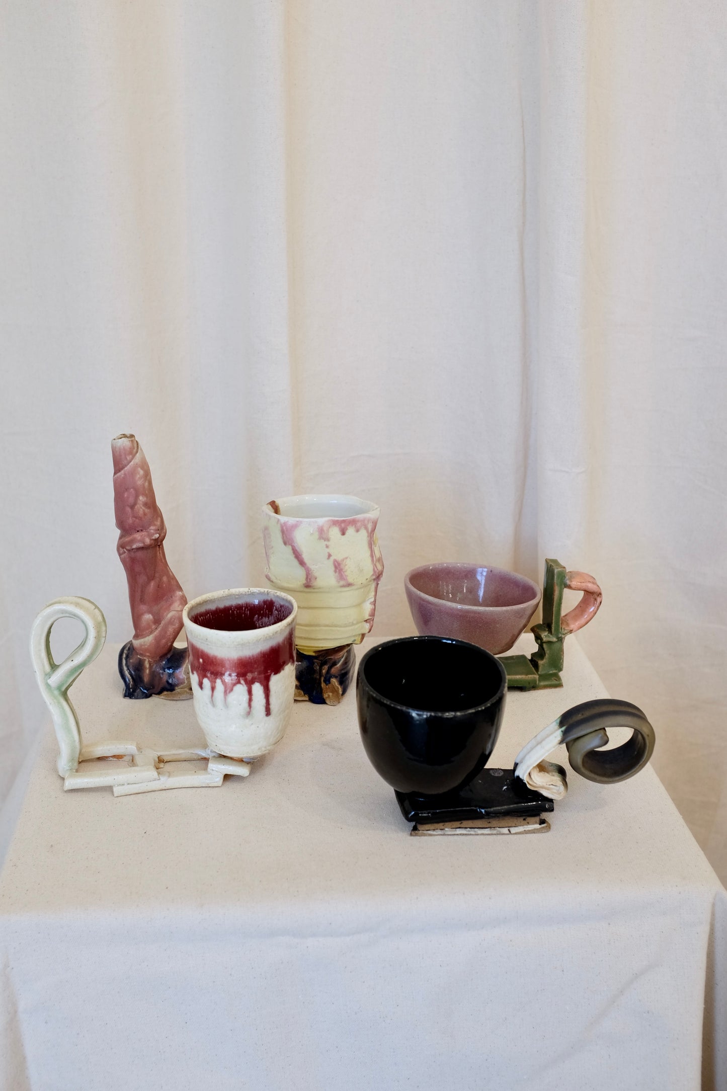 Art Pottery Handled Cups