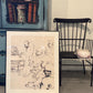 Framed Pen and Ink Drawing, Marshall Arisman