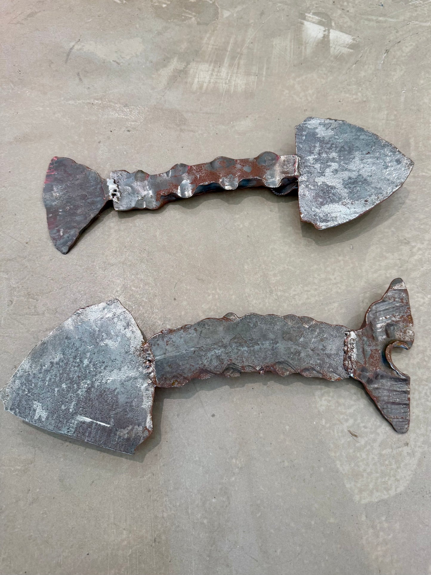 Found Metal Fish Sculptures