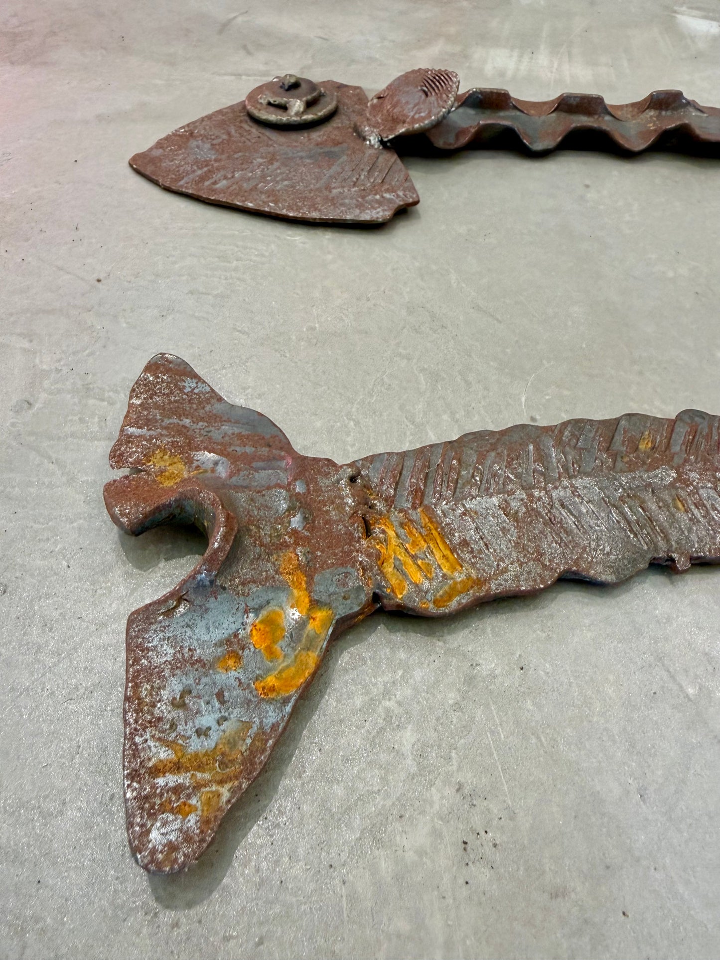 Found Metal Fish Sculptures