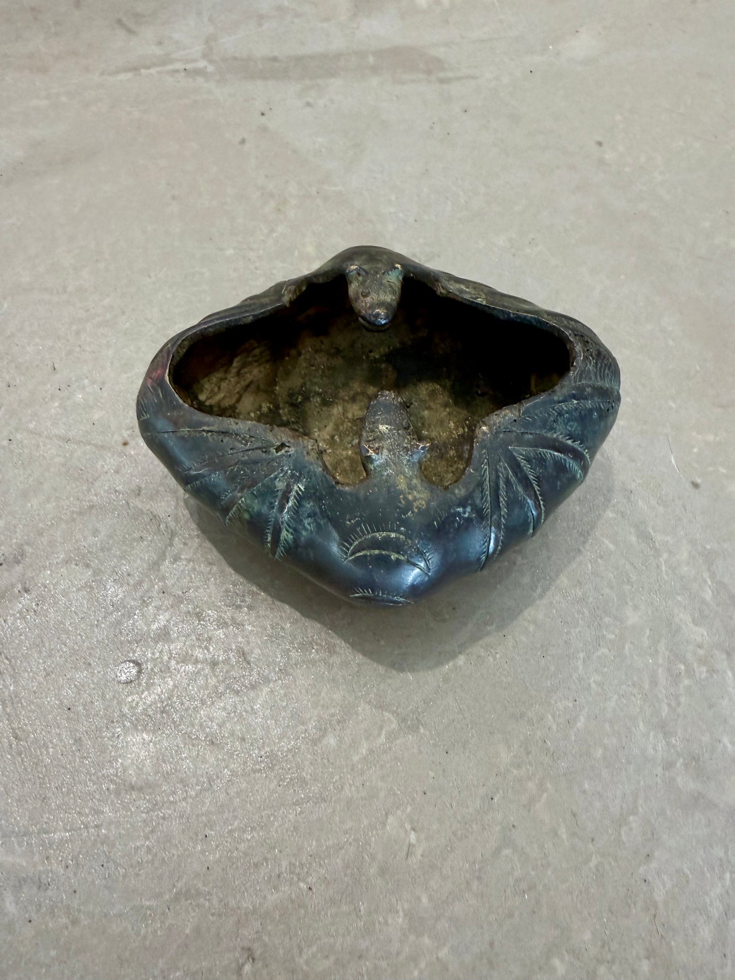 Antique Chinese Bronze Bat Form Censer