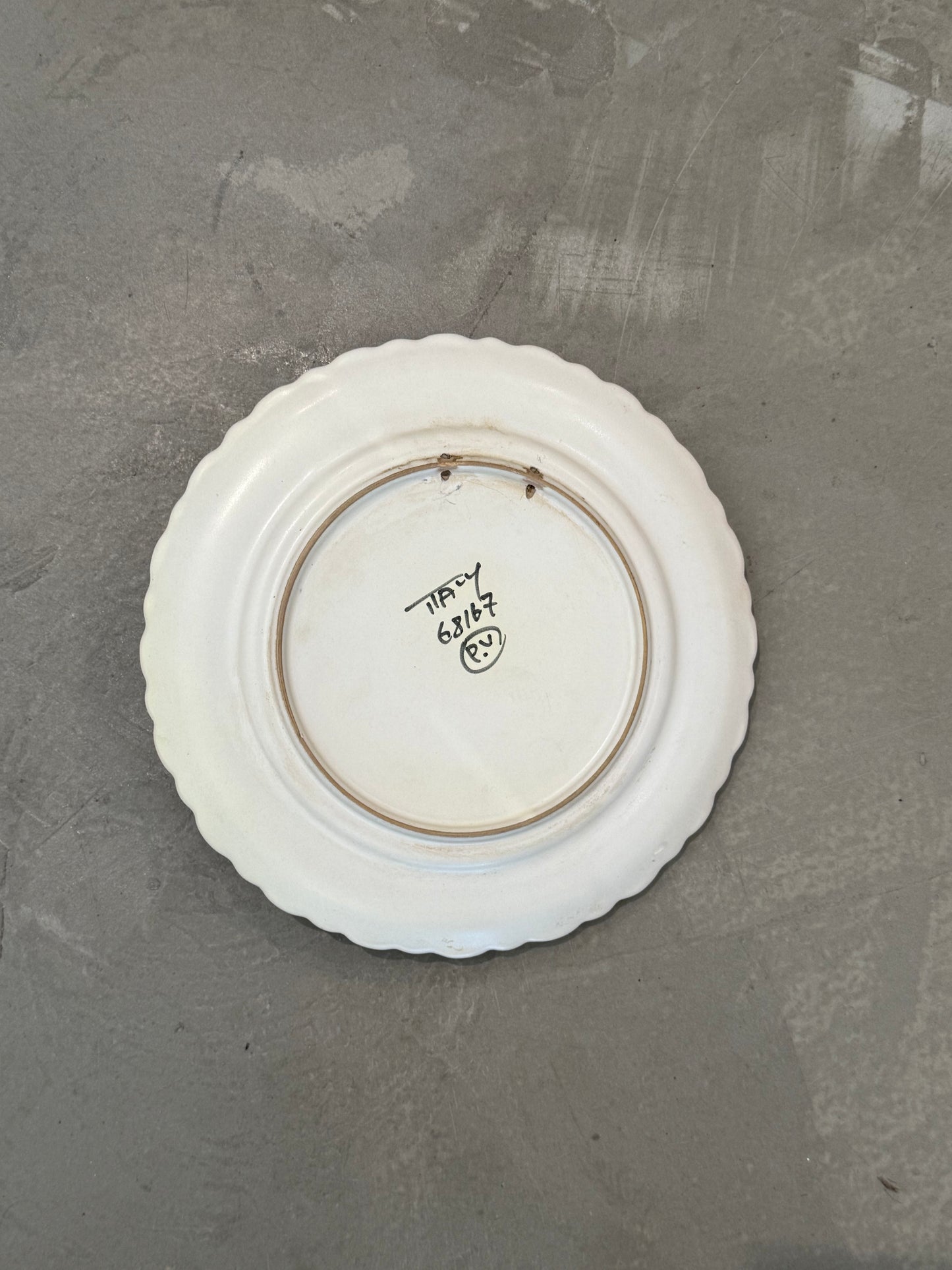 Trompe L'oeil Ceramic Plate with Fruit and Nuts, Italy