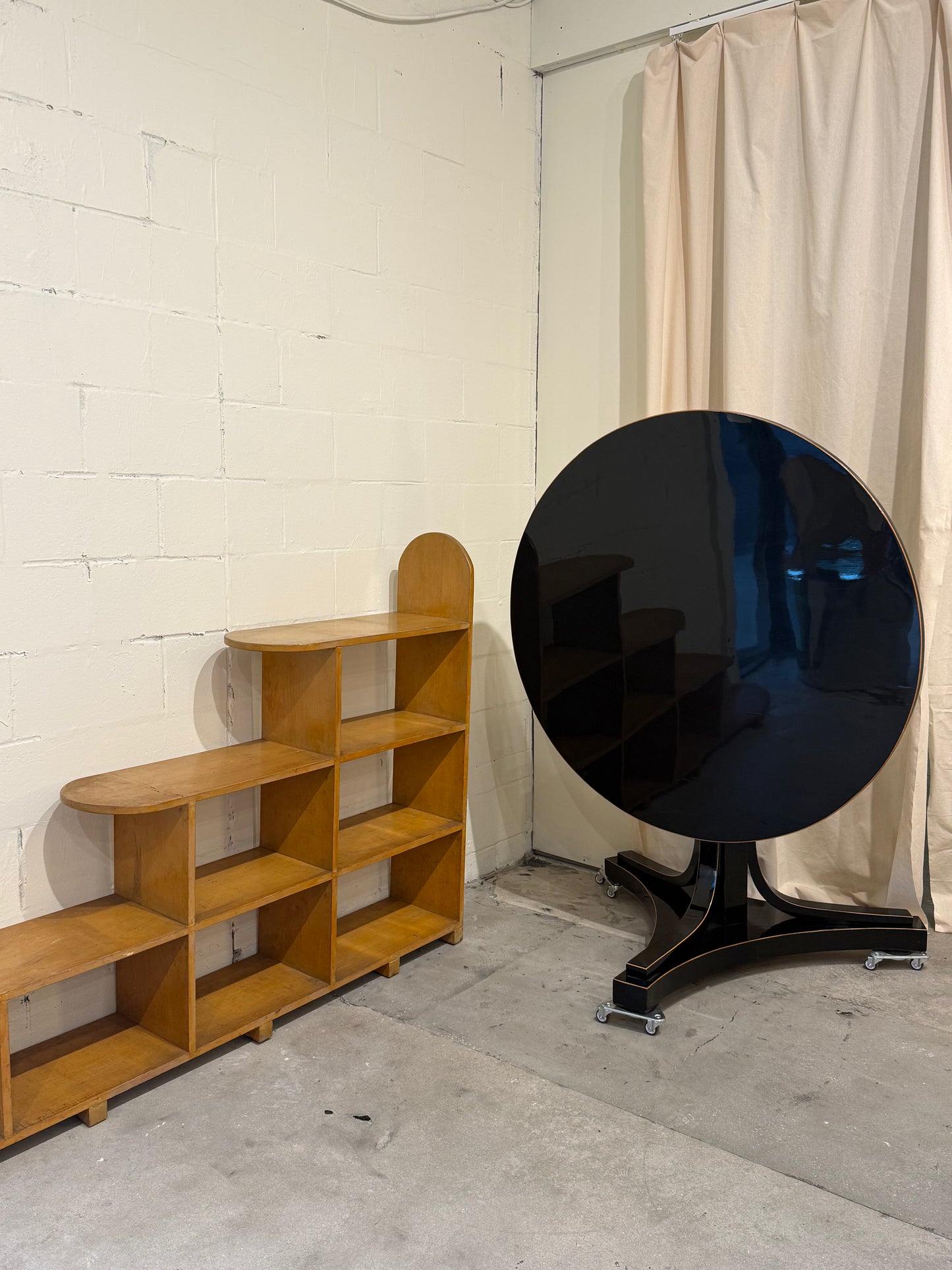 Stepped Pine Shelf with Curved Ends