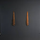 Carved Wood Drape Hangings, Pair